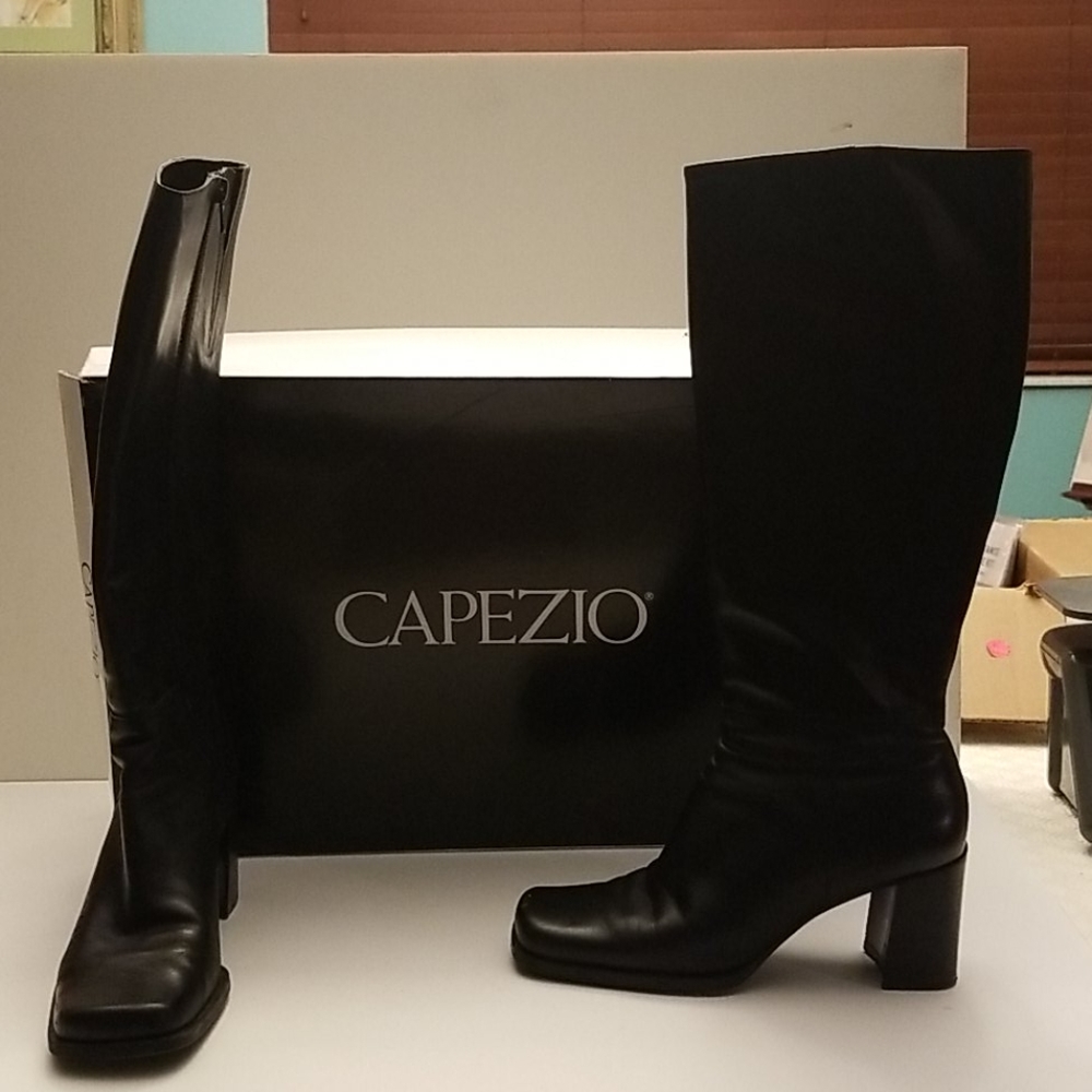 Capezio Black Leather Boots w/ Zipper